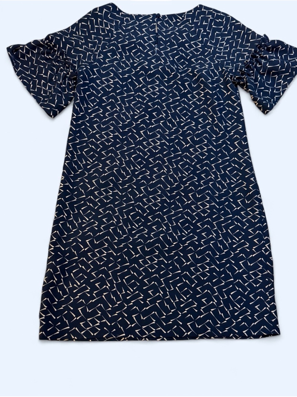 Banana Republic Navy and White Printed Shift Dress